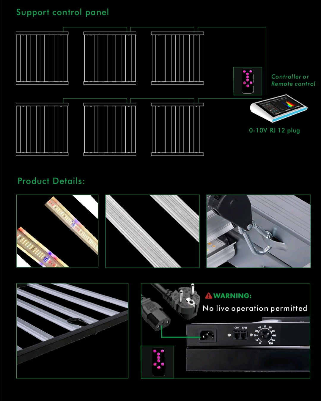 MEGA ANGEBOT 720watt Grow LED Panel mit Samsung LEDs Perfekt für 120cm x 120cm Sehr Größe Stückzahl auf Lager schneller Versand 3-5  Tage