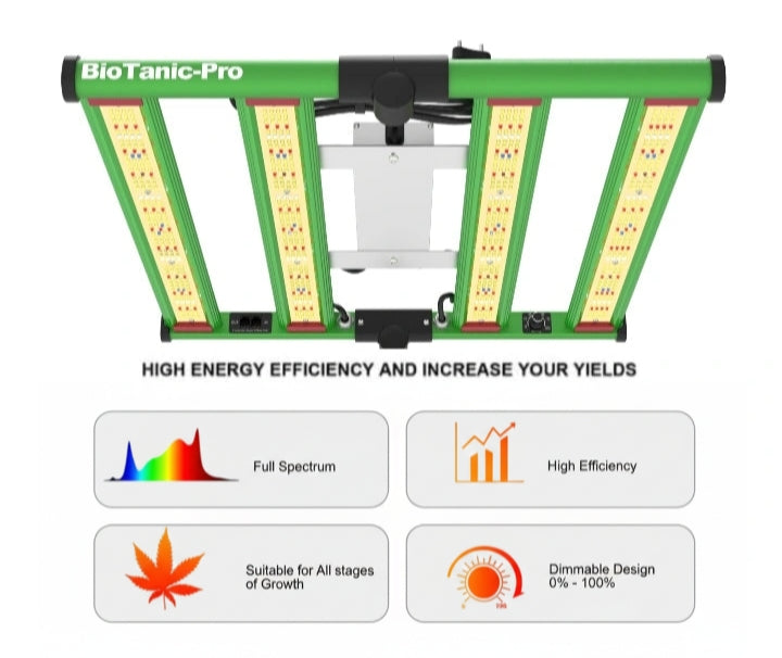 BioTanic-Pro BP240, 772 Samsung Dioden, 240Watt 0-100% Regelbar, Full Spectrum, 48,5cm x52,5cm x 3,5cm, LED Grow Lampe