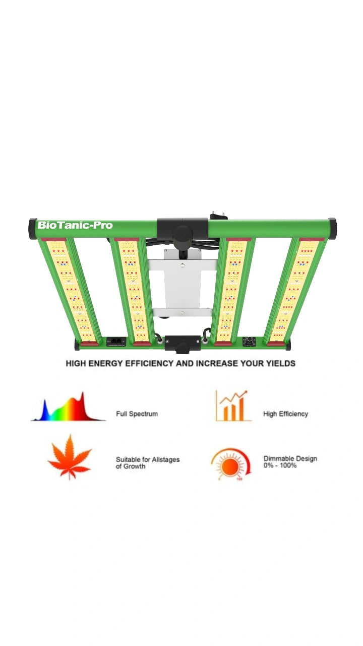 BioTanic-Pro BP240, 772 Samsung Dioden, 240Watt 0-100% Regelbar, Full Spectrum, 48,5cm x52,5cm x 3,5cm, LED Grow Lampe