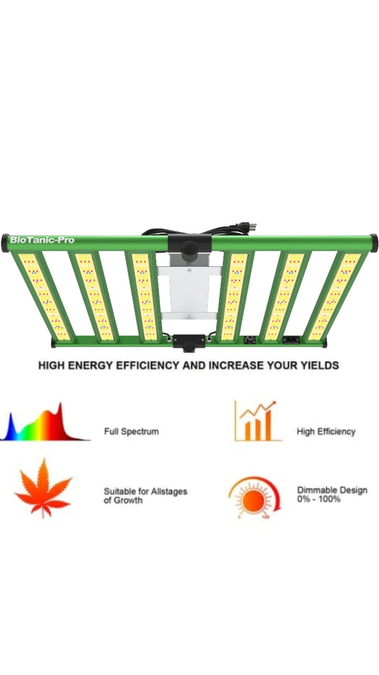 BioTanic-Pro BP320, 1158 Samsung Dioden, 320Watt 0-100% Regelbar, Full Spectrum, 69cm x54,5cm x 3,5cm, LED Grow Lampe